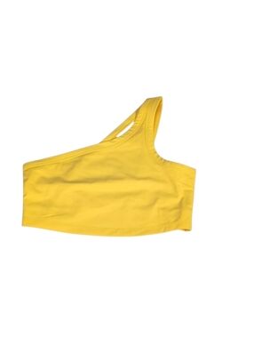 Spiritual Gangster Cruz One Shoulder Crop Tank Sunflower Size M